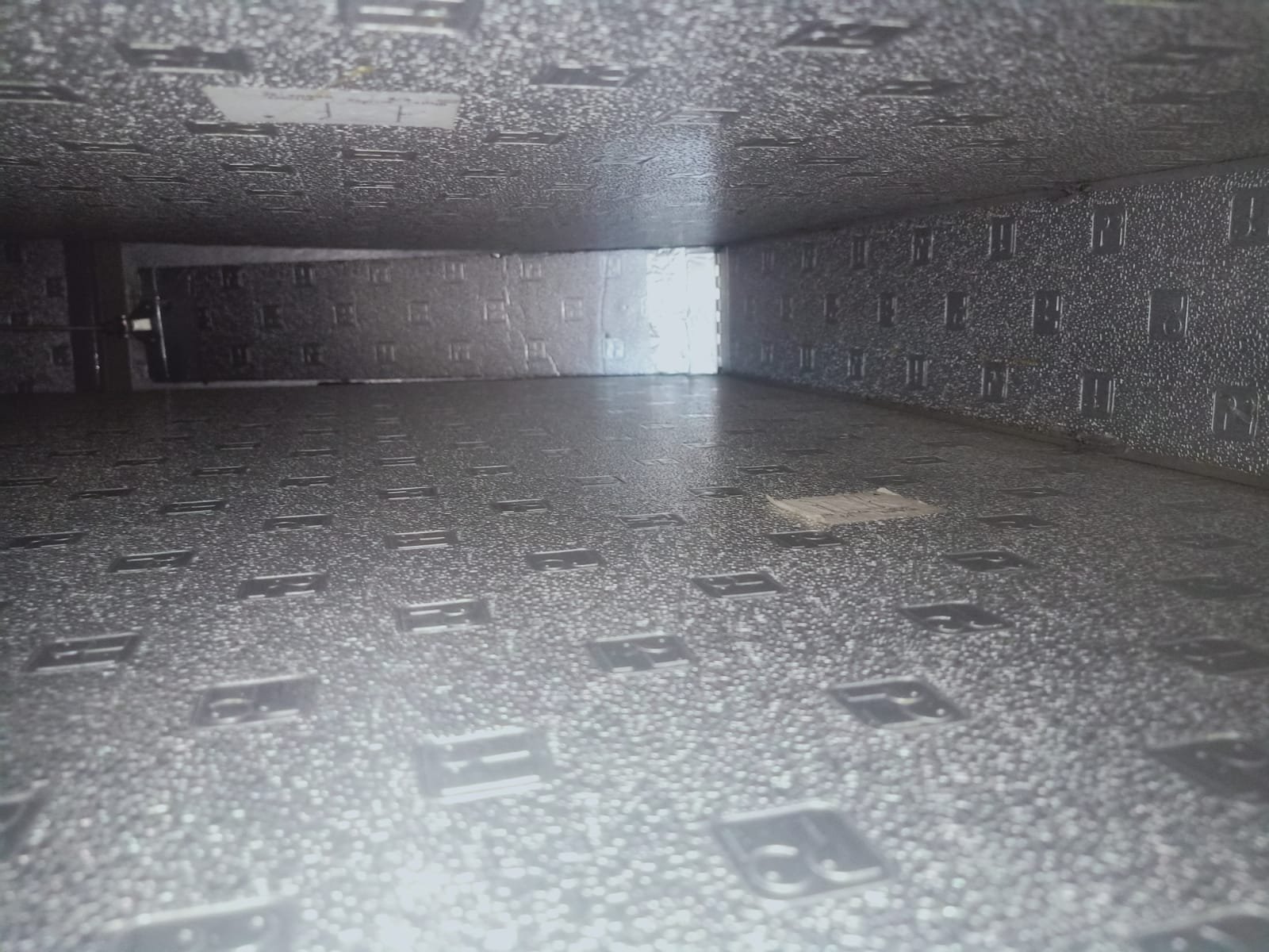 Air-conditioning duct interior during inspection